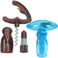 Folding Plastic Bottle Opener / Corkscrew